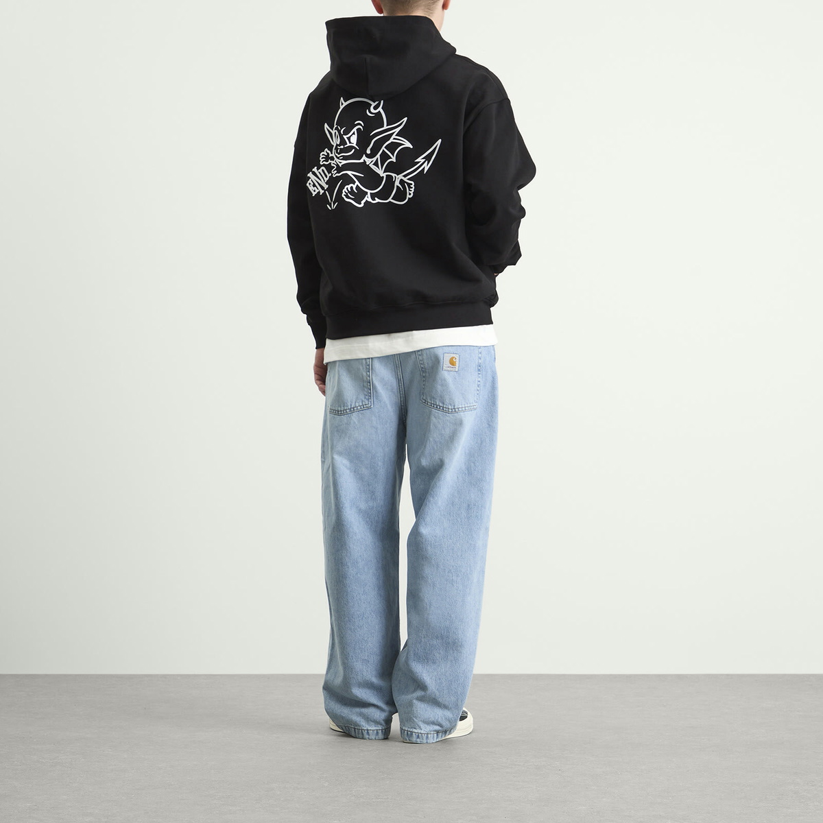END. Gargoyle Chaser Zip Hoodie in Black