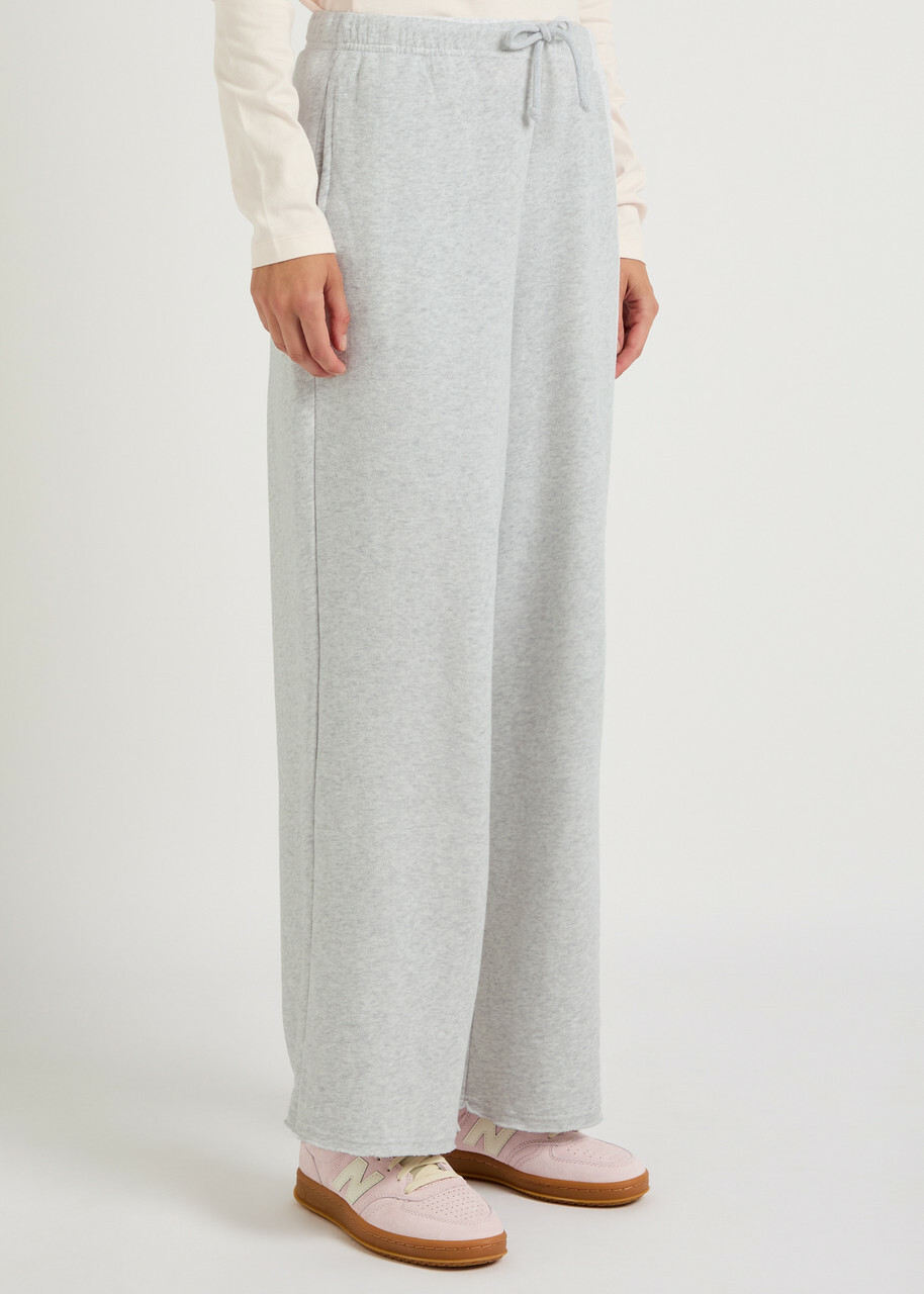 American Vintage Atubay Stretch-cotton Sweatpants Light Grey