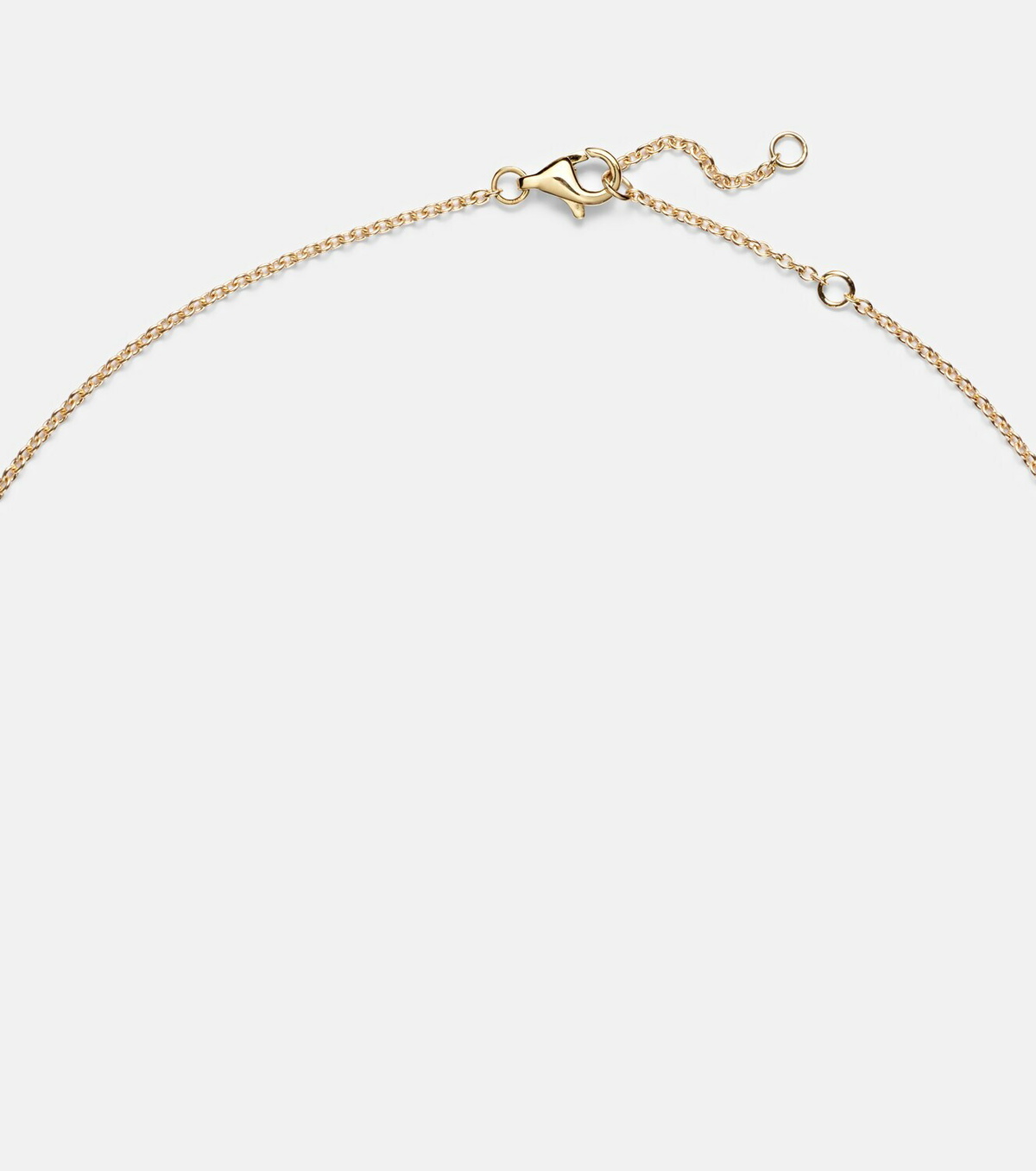 Yvonne Léon Coccinelle Mini 9kt gold pendant necklace with diamonds and agate