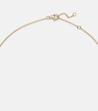 Yvonne Léon Coccinelle Mini 9kt gold pendant necklace with diamonds and agate