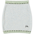 GCDS Women's Bouclé Knit Skirt in Baby Blue