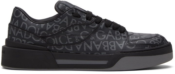 Photo: Dolce & Gabbana Black New Roma Sneakers