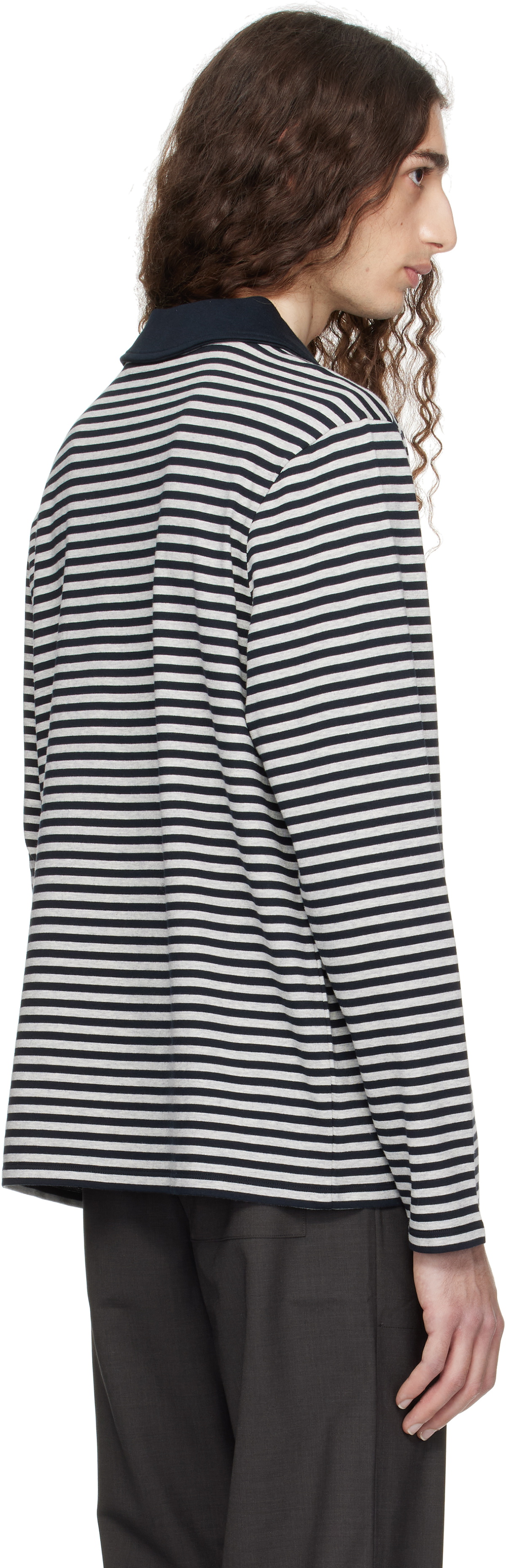 Paloma Wool Navy Gondolieri Long Sleeve Polo