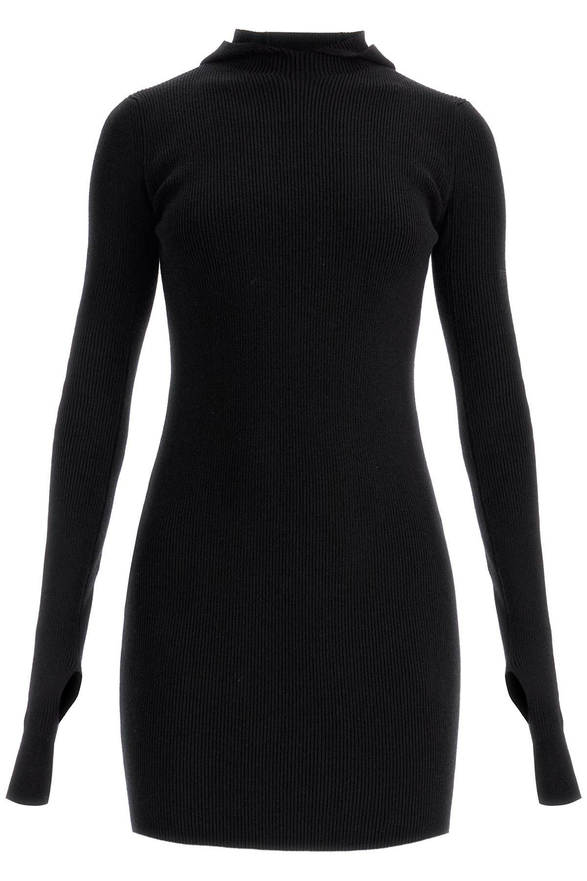 FENDI fitted mini dress with hood Black Fendi FENDI fitted mini dress with hood Black Fendi