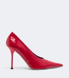 Christen Helix croc-effect patent leather pumps