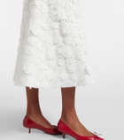 Leo Lin Embroidered lace midi dress
