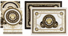 Versace Black & White Medusa Gala Napkin & Placemat Set, 4 pcs