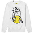 MARKET Men's Smiley Marionette Crew Sweat in Ash