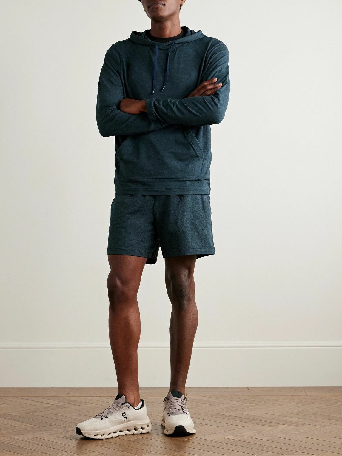 Lululemon - Straight-Leg Stretch Recycled-Jersey Shorts - Blue