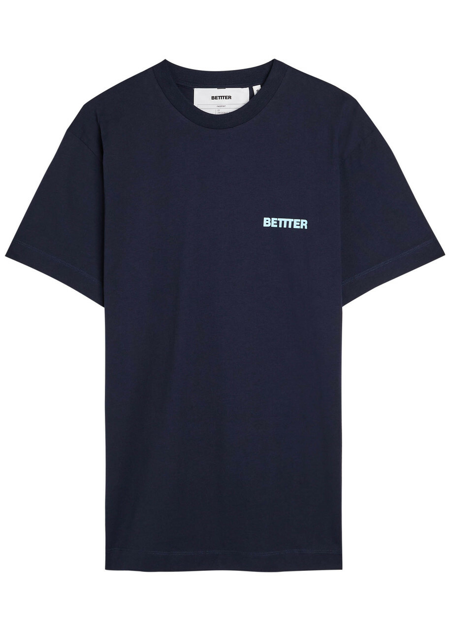 Bettter Bettter Logo-print Cotton T-shirt Navy