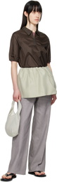 AMOMENTO Beige Sheer Tote