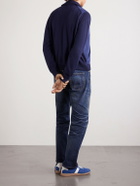 TOM FORD - Slim-Fit Merino Wool-Blend and Suede Bomber Jacket - Blue