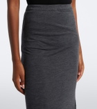 Junya Watanabe Wool jersey maxi skirt