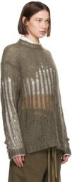Ann Demeulemeester Khaki Rigmor Oversize Sweater