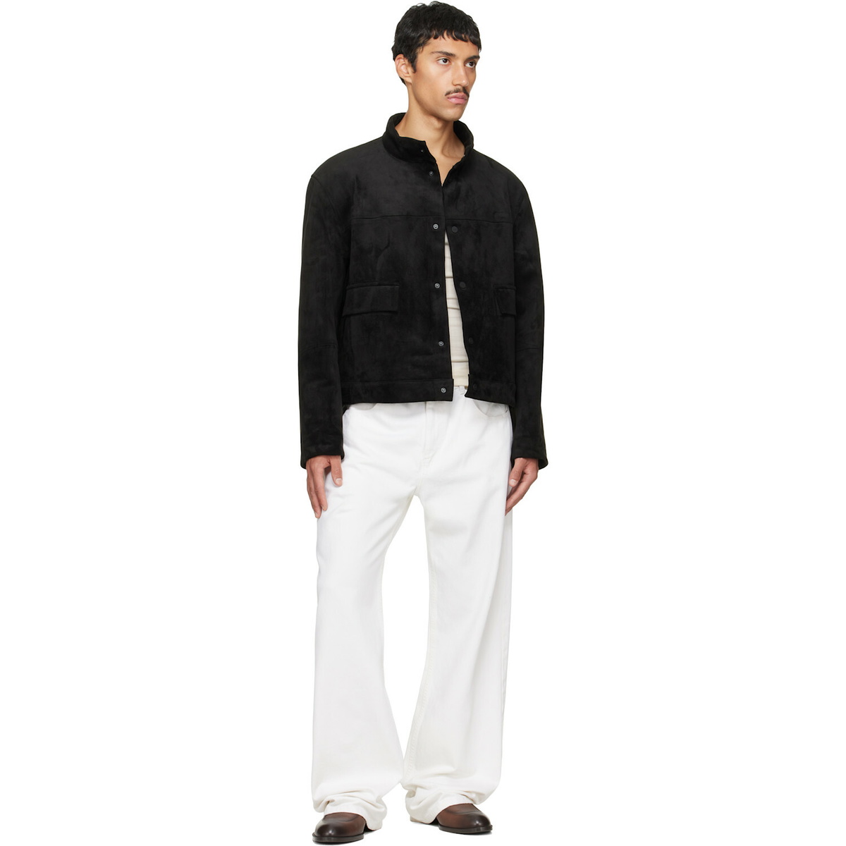 Hugo Black Regular-Fit Faux-Suede Jacket
