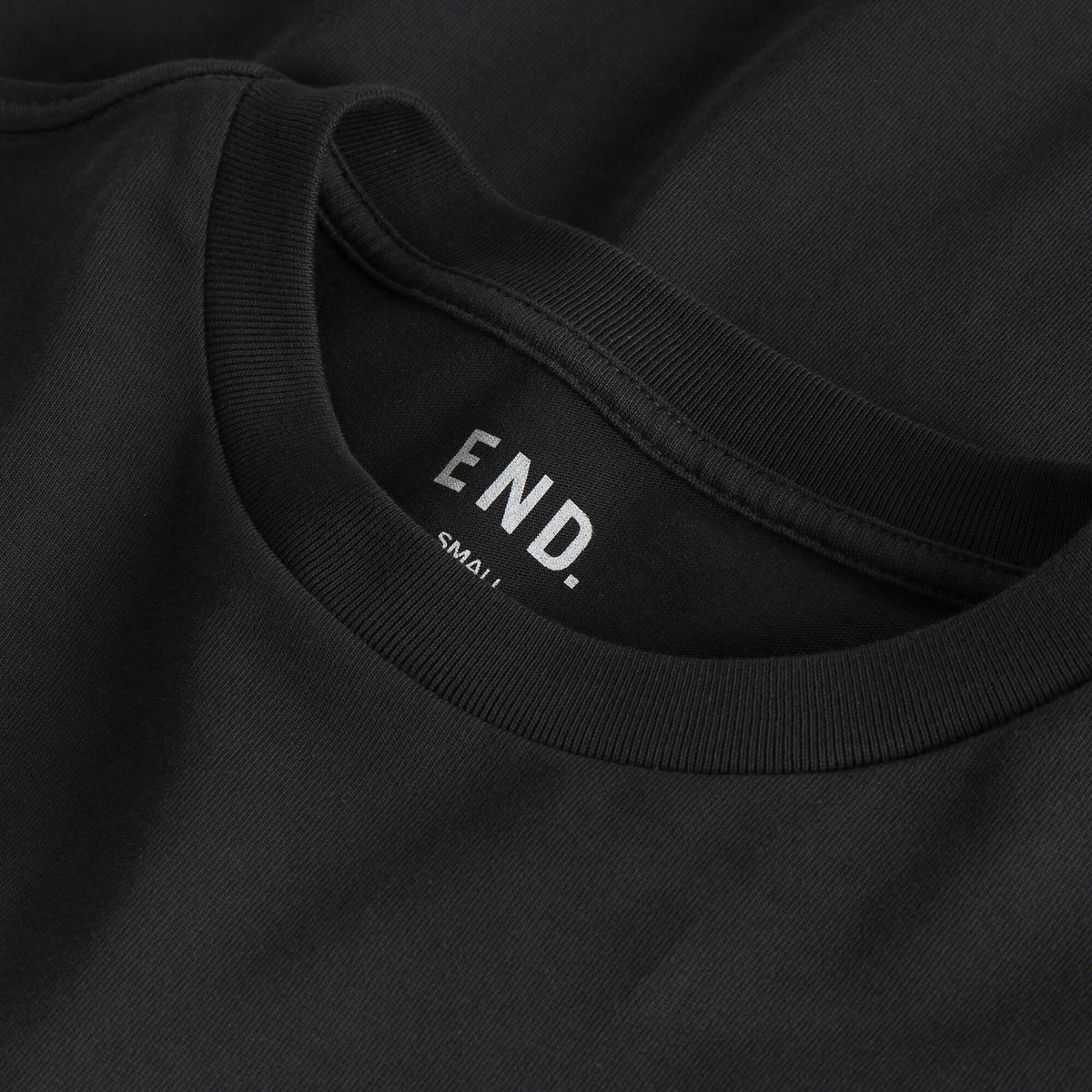 END. Women's Monogram Baby T-Shirt in Cinder Black