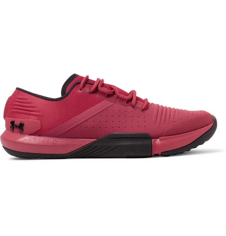 Photo: Under Armour - TriBase Reign Canvas and Ripstop Sneakers - Red