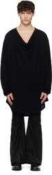 Julius Black Ana-Knit Drape Sweater