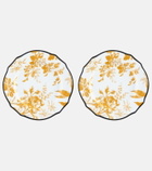 Gucci - Set of 2 Herbarium dessert plates