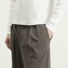 BEAMS Men's New Wide Pleated Chino in Charcoal