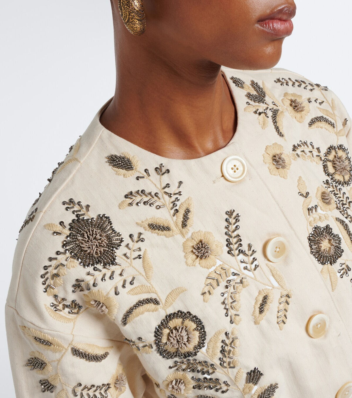 Veronica Beard Emeren embroidered cotton jacket