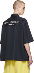 Wooyoungmi Navy Oversized Cotton Shirt