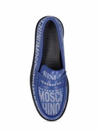 MOSCHINO 20mm Logo Denim Loafers