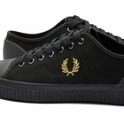 Fred Perry Authentic Men's Hughes Low Canvas Sneakers in Black/Champagne