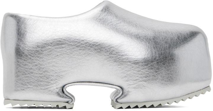 Photo: YUME YUME Silver Clog Slip-On Loafers