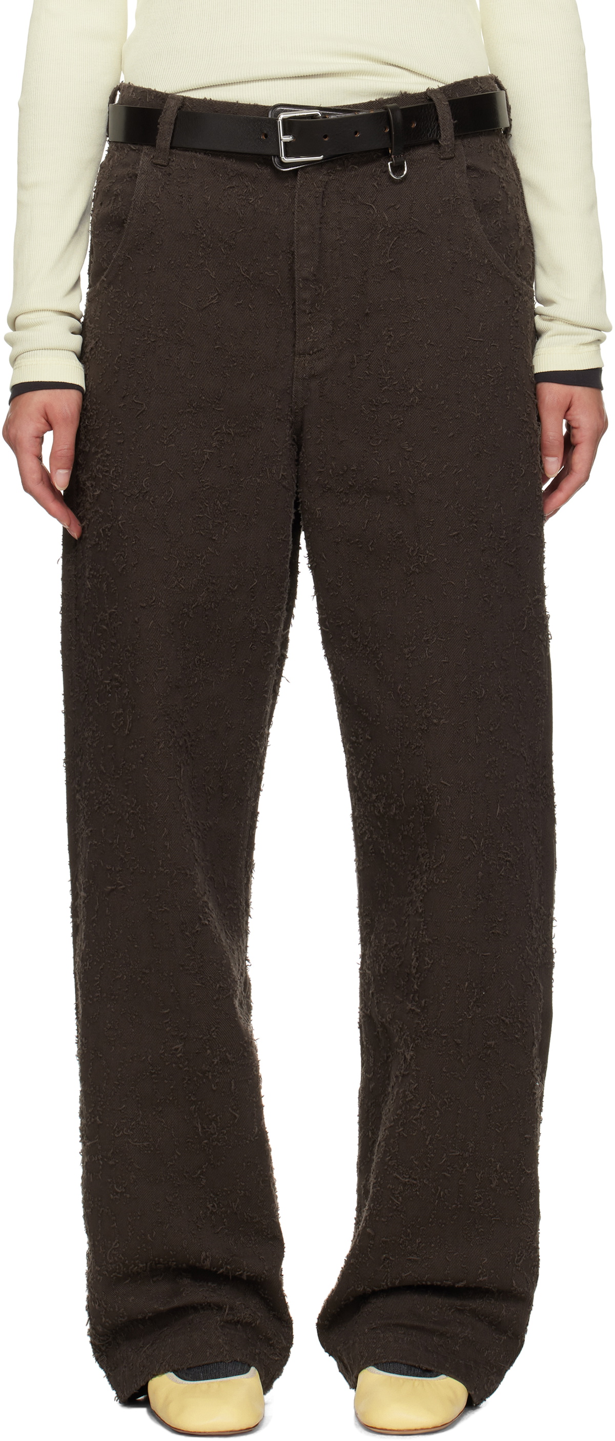 mfpen Brown Punch Out Jeans mfpen