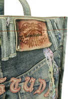 Acne Studios Jeans-print Canvas Tote - Blue - One Size