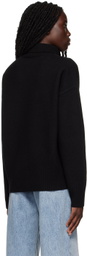 AMI Paris Black Ami de Cœur Turtleneck