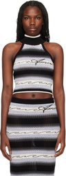AMIRI Black Wave Baja Stripe Tank Top