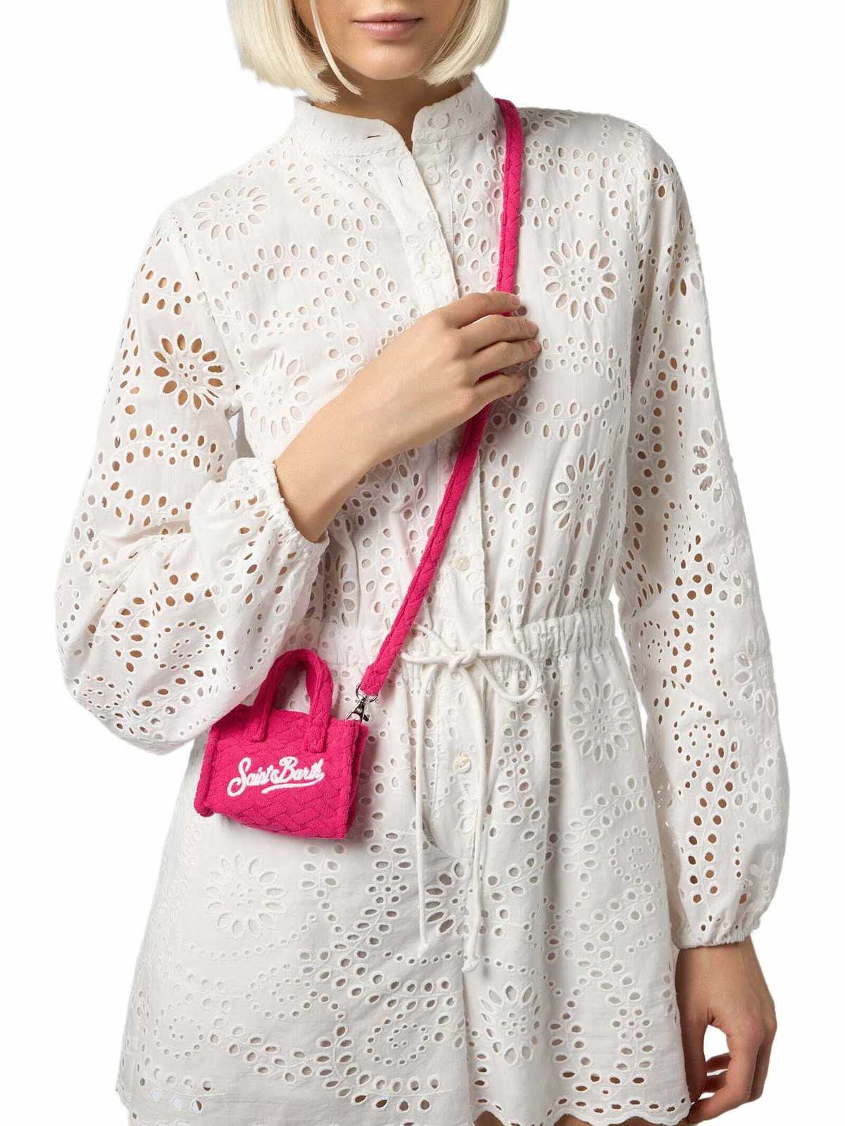 MC2 Saint Barth Fuchsia Terry Embossed Key Holder