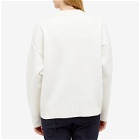 AMI Paris AMI ADC Large Crew Knit Sweater in White