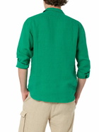MC2 Saint Barth Man Green Linen Shirt Pamplona