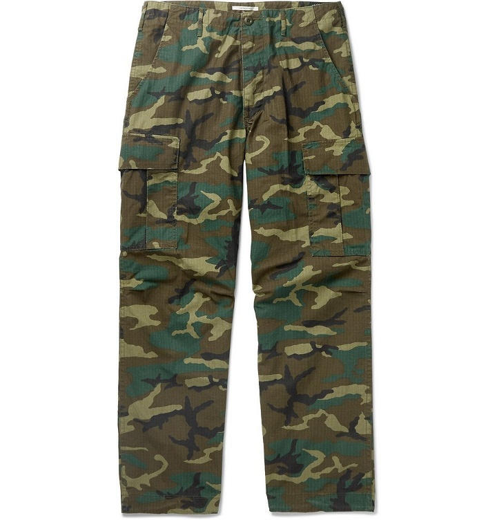 Photo: OrSlow - Camouflage-Print Cotton-Ripstop Cargo Trousers - Men - Green