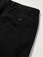 Zegna - Slim-Fit Straight-Leg Stretch-Cotton Twill Trousers - Black