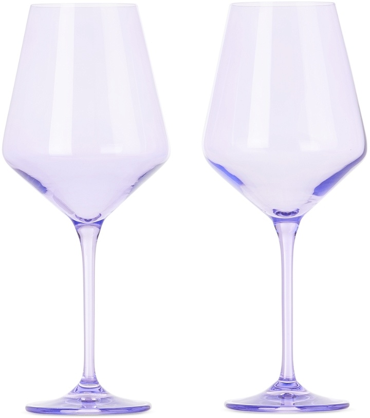 Photo: Estelle Colored Glass Two-Pack Purple Wine Glasses, 16.5 oz
