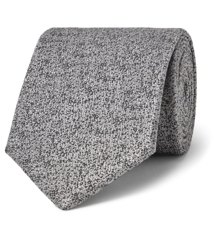 Photo: Charvet - 7.5cm Silk and Wool-Blend Tie - Gray