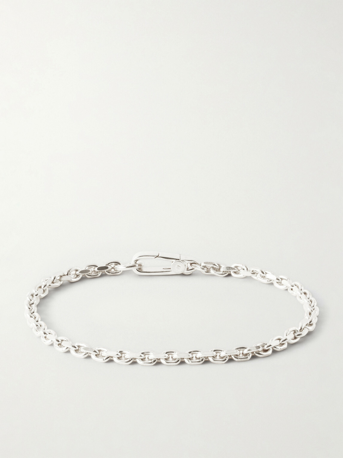 Mikia - Sterling Silver and Emerald Chain Bracelet - Silver
