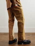 Marni - Carhartt WIP Straight-Leg Cotton-Canvas and Corduroy Trousers - Brown