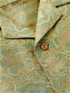 Visvim - Copa Camp-Collar Floral-Jacquard Silk-Blend Shirt - Green
