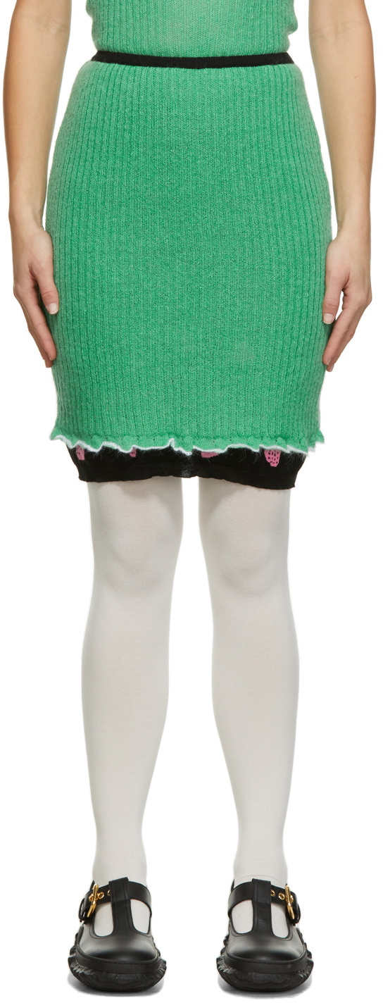 Cormio Green Alexia Contrast Skirt