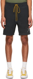 Rhude Black Logo Sweat Shorts