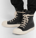 Rick Owens - Cap-Toe Leather High-Top Sneakers - Black