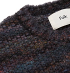 Folk - Slim-Fit Knitted Sweater - Blue