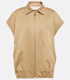 Miu Miu Zip-up cotton twill vest