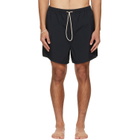 Fear of God ESSENTIALS Black Logo Patch Swim Shorts