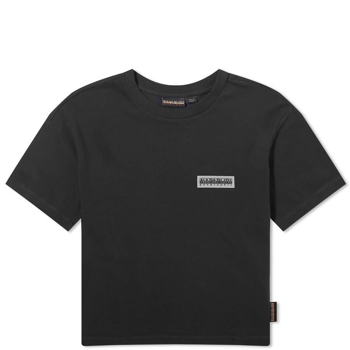 Napapijri Women's Patch Logo Cropped T-Shirt in Black